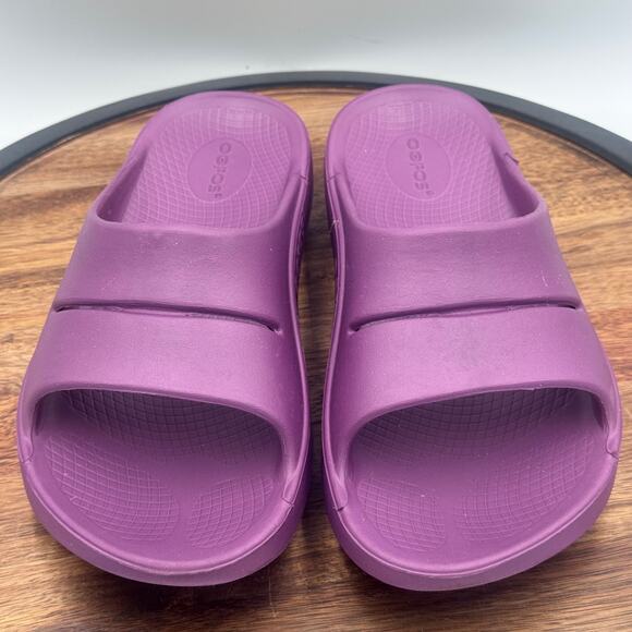 OOFOS OOahh Slip On Recovery Slides Sandals Purple Women's 10 Men's 8 - Picture 5 of 8